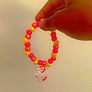 Pink and yellow kids bracelet